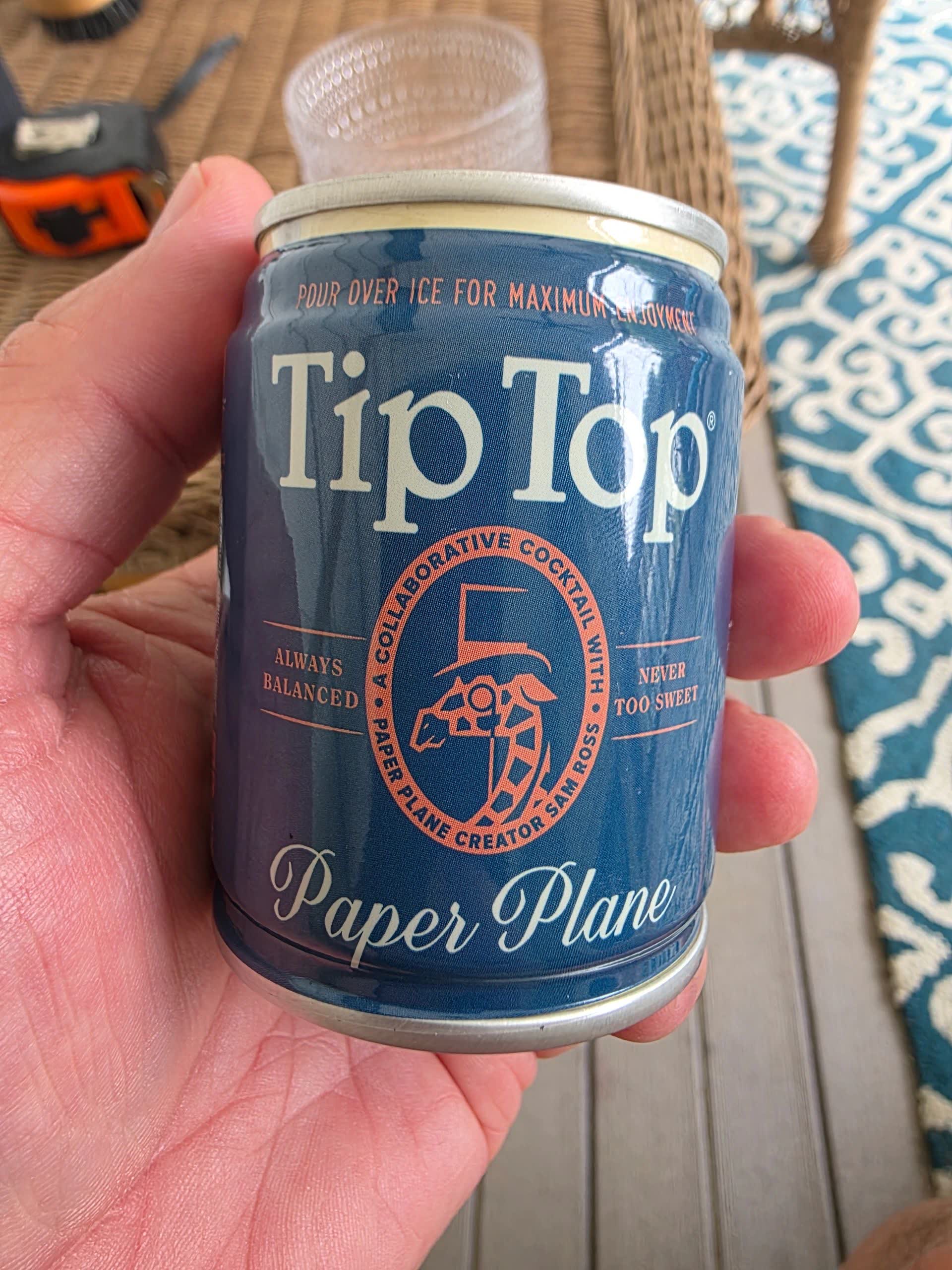 Tip Top canned cocktails on a table