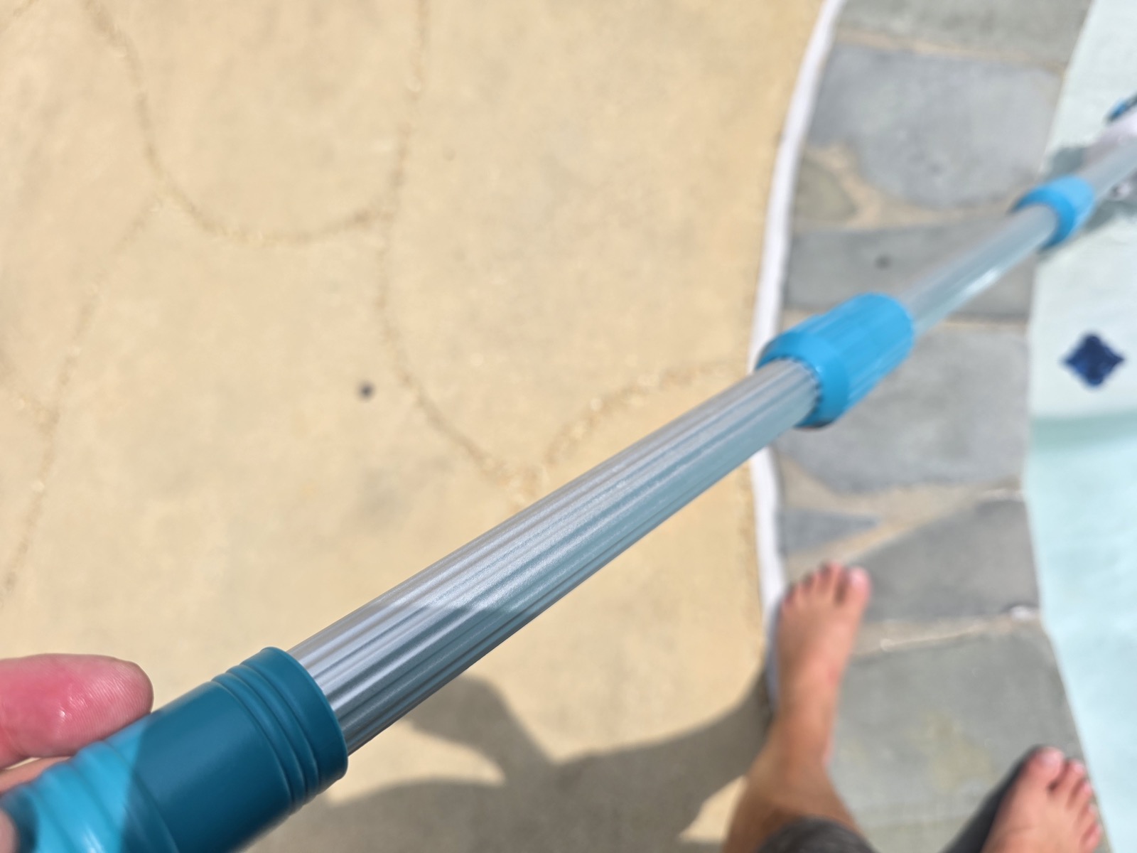telescoping pole close-up